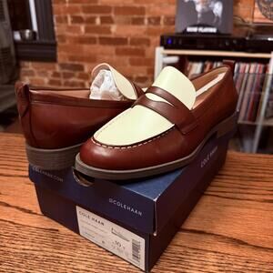 Cole Haan Stassi Penny Loafer Women’s Shoes Size 10 B Bloodstone/Ivory